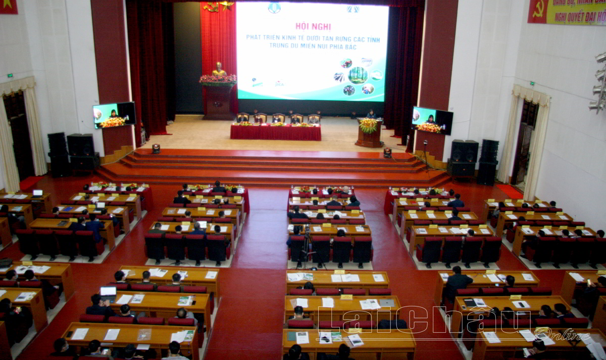 Quang cảnh Hội nghị tại điểm cầu tỉnh Lai Châu.